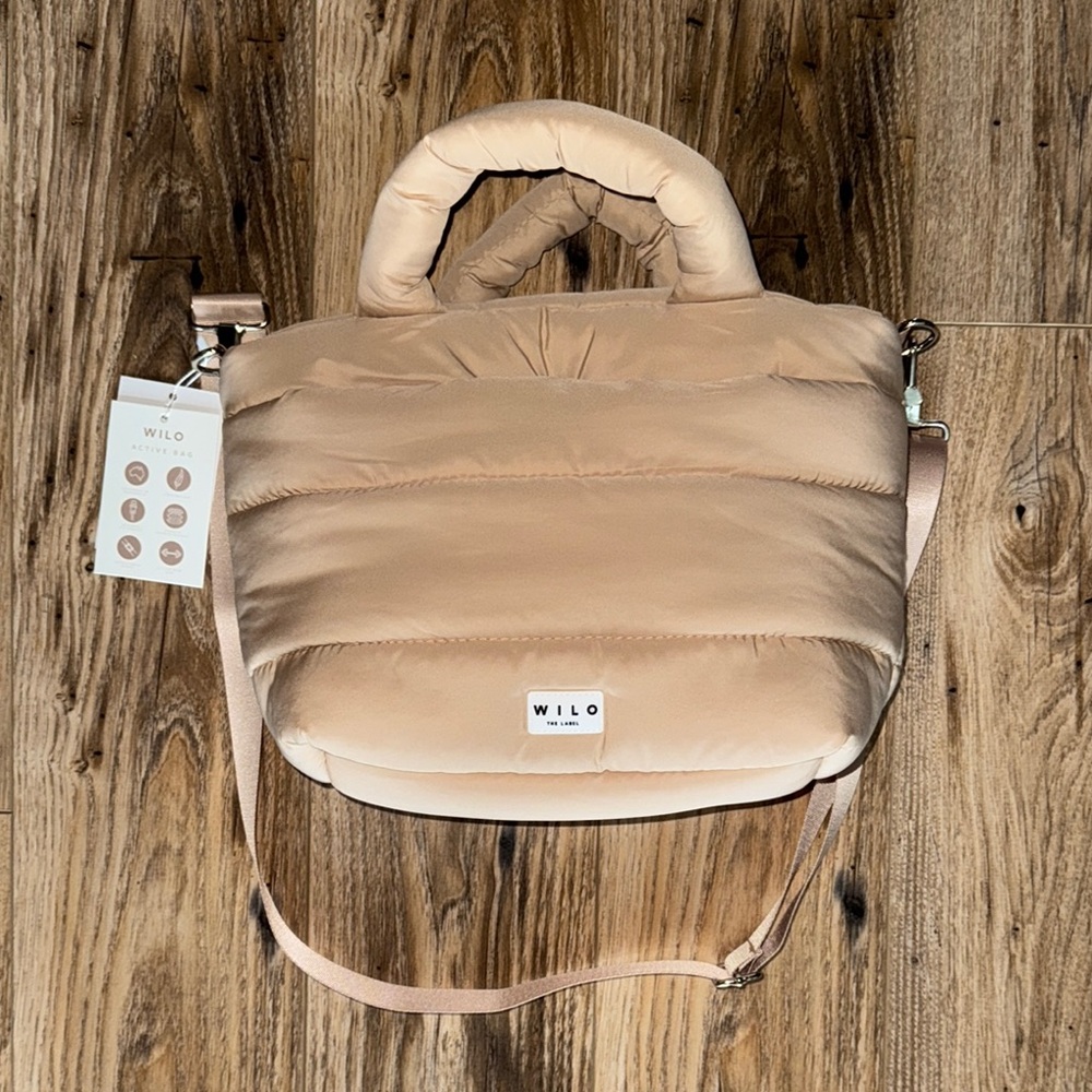 Wilo the Label tan mini two strap tote